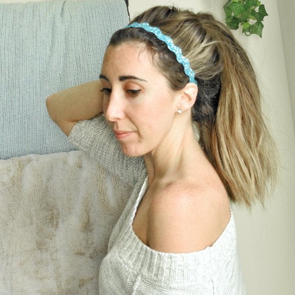 Hipsy 10-pack Bling Glitter Adjustable No Slip Wave Neutral & Pastel Headbands main image 10